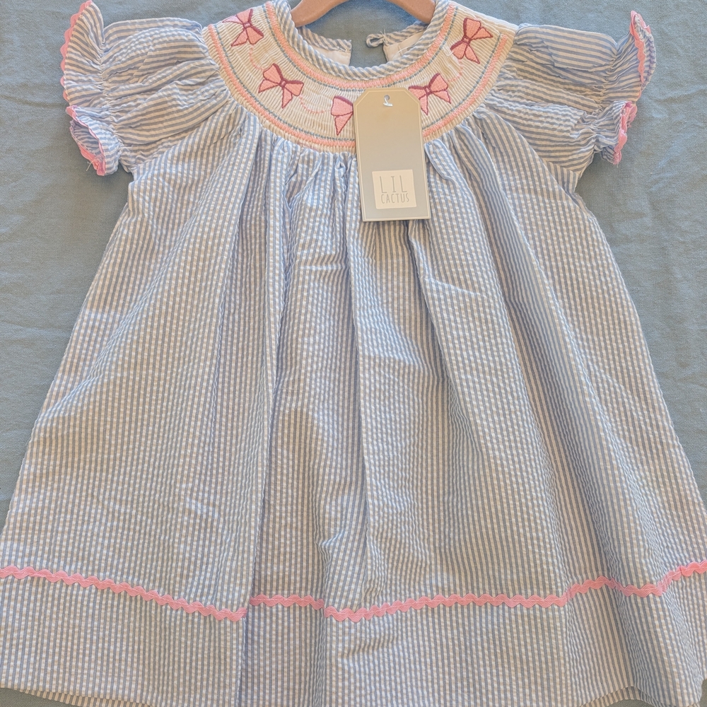 Lil Cactus Blue and White Striped Garment